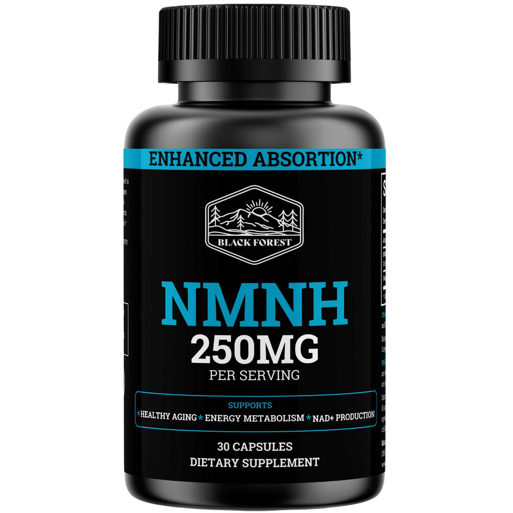 NMNH Supplement 250MG Pure Dihydro-Nicotinamide Mononucleotide (NMN Supplement Alternative with Bioperine® For 3X The Bioavailability) NAD Supplement to Boost NAD+ Levels For Anti-Aging & Energy Black Forest Au supplements