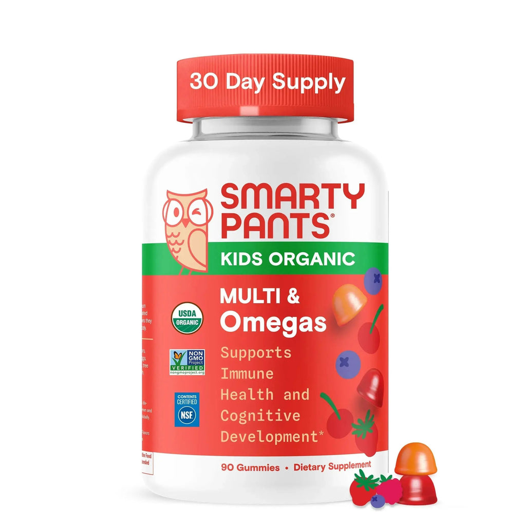 SmartyPants Organic Kids Multivitamin Gummies: Omega 3 (ALA), Vitamin D3, C, Vitamin B12, B6, A, K & Zinc for Immune Support, Biotin SmartyPants Au supplements