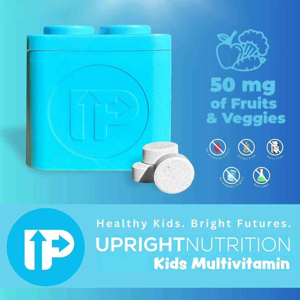 Upright Nutrition Children's Multivitamin | 30 Day Supply | Chewable, Sugar-Free | 17+ Essential Vitamins & Minerals with 50mg of Fruits & Veggies Upright Nutrition Au supplements