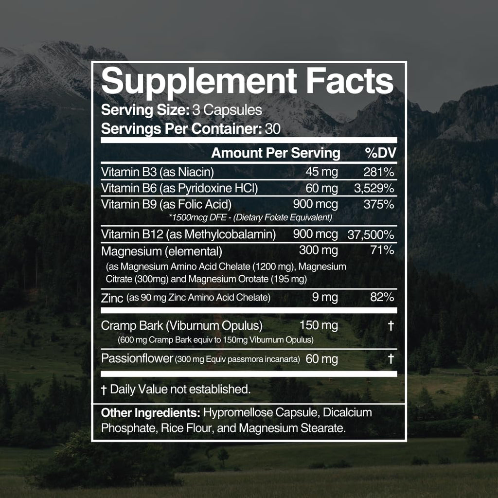 Active Mg Magnesium Supplement – 300mg Elemental Magnesium + Zinc & B Vitamins – Muscle & Nerve Support – 90 Vegan Capsules Migraine Stop Au supplements