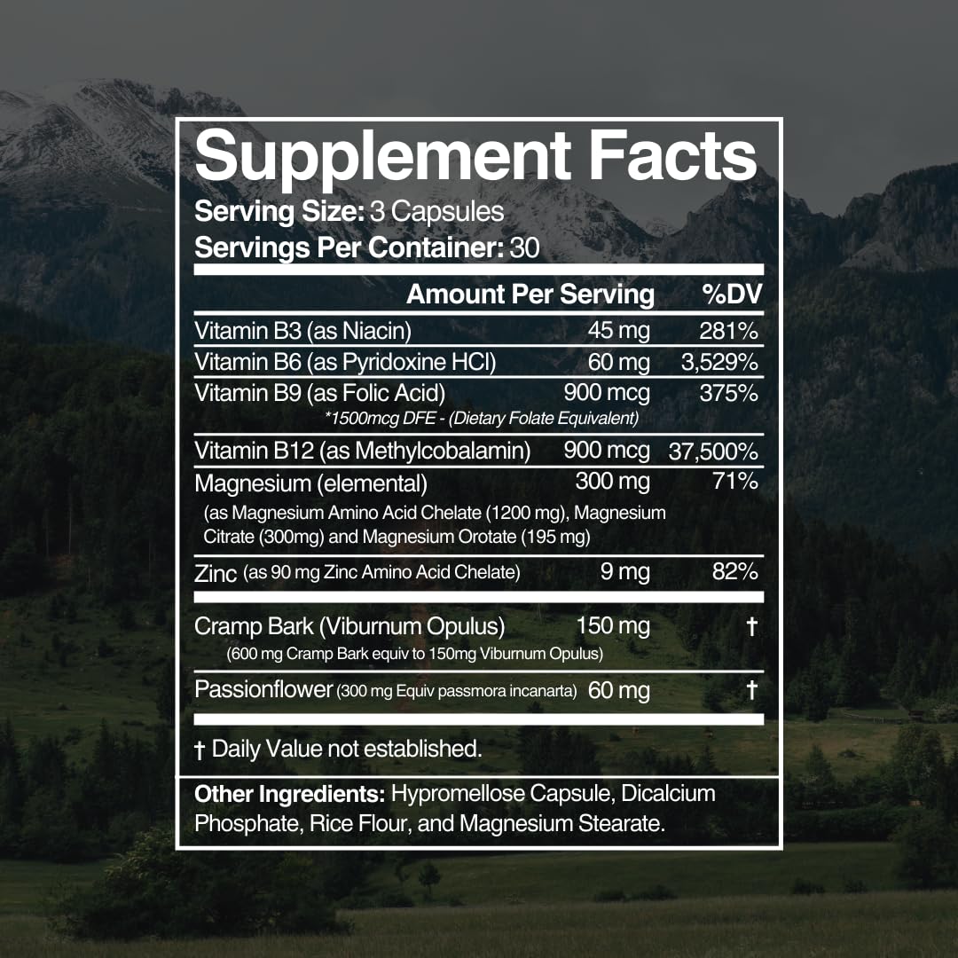Active Mg Magnesium Supplement – 300mg Elemental Magnesium + Zinc & B Vitamins – Muscle & Nerve Support – 90 Vegan Capsules Migraine Stop Au supplements