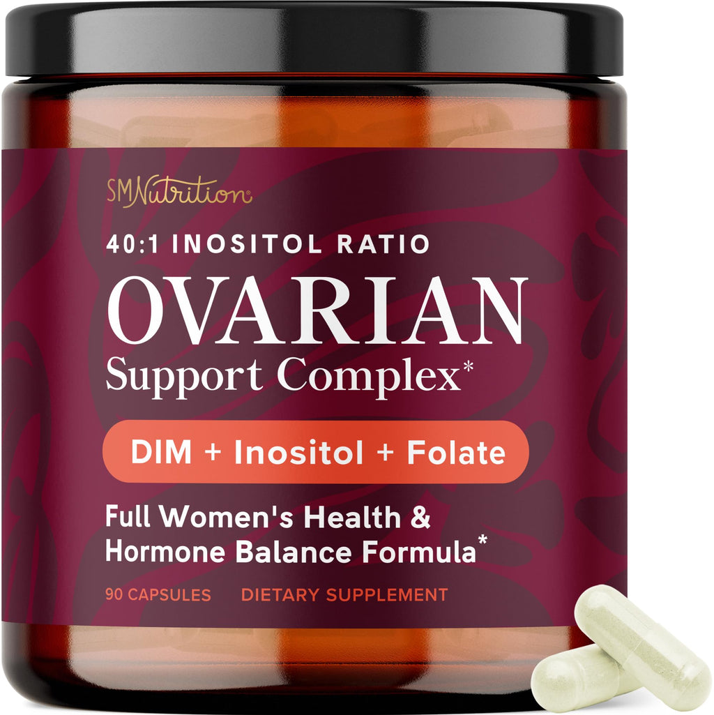 Ovarian Support for Hormone Balance for Women | Healthy Ovulation, Menstrual Cycle & Reproductive Health Support | DIM Supplement with Myo-Inositol & D-Chiro Inositol & Folate Complex | 30 Day Supply SMNutrition Au supplements