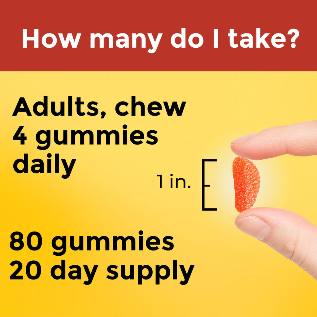 Nature Made Maximum Strength Dosage Vitamin C 1000mg per Serving, Immune Support Vitamin C Gummies for Adults, 80 Gummies, 20 Day Supply