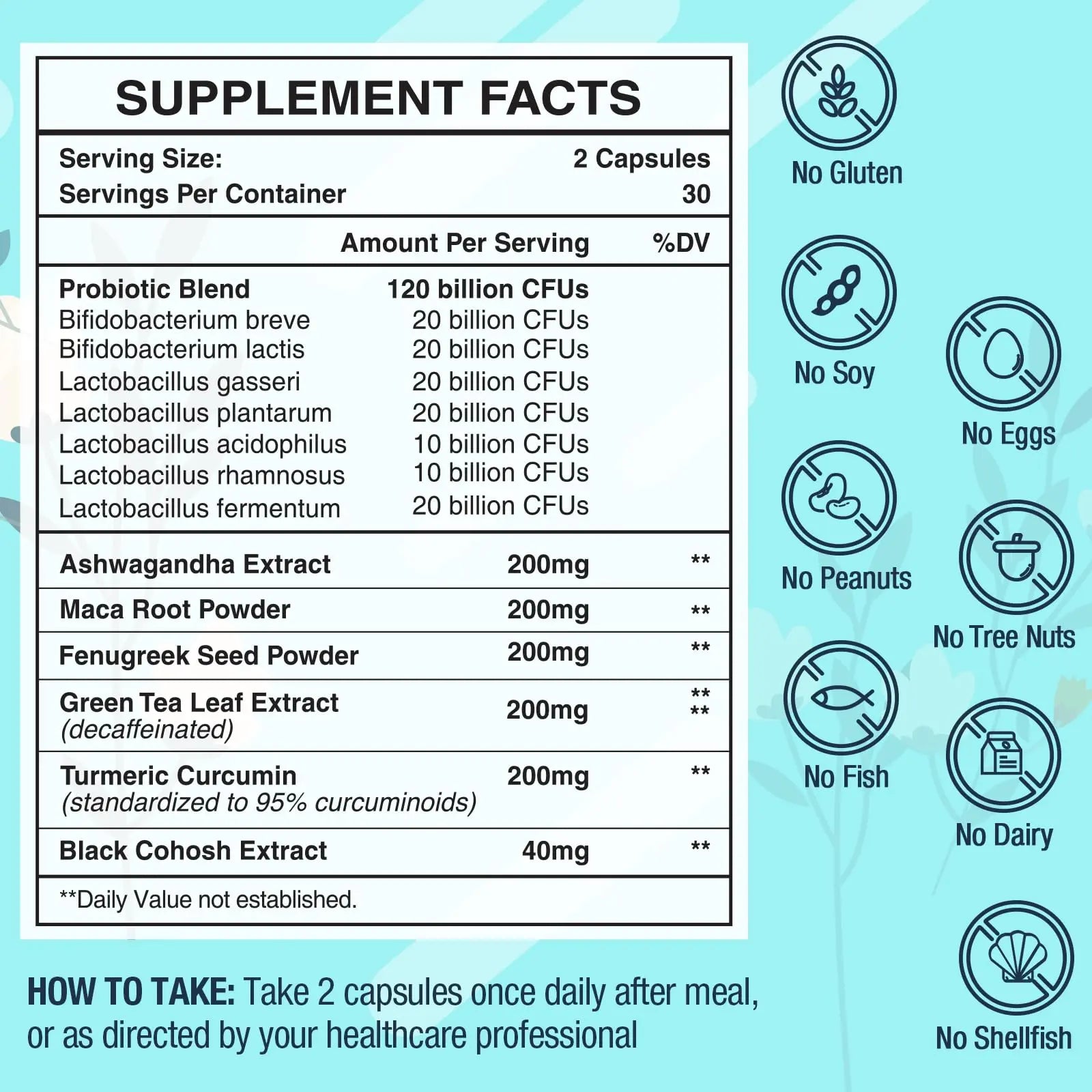 Dmeisy 120 Billion CFU Probiotic - Menopause Support Probiotics for Women, Natural Menopause Dmeisy Au supplements