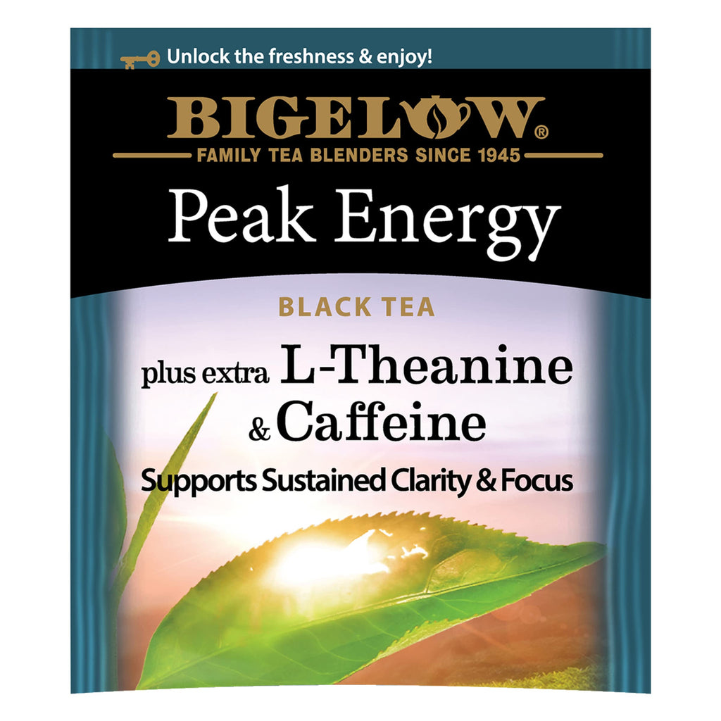 Bigelow Tea Peak Energy plus extra L-Theanine & Caffeine, 18 Count (Pack of 6), 108 Total Tea Bags Bigelow Tea Au supplements