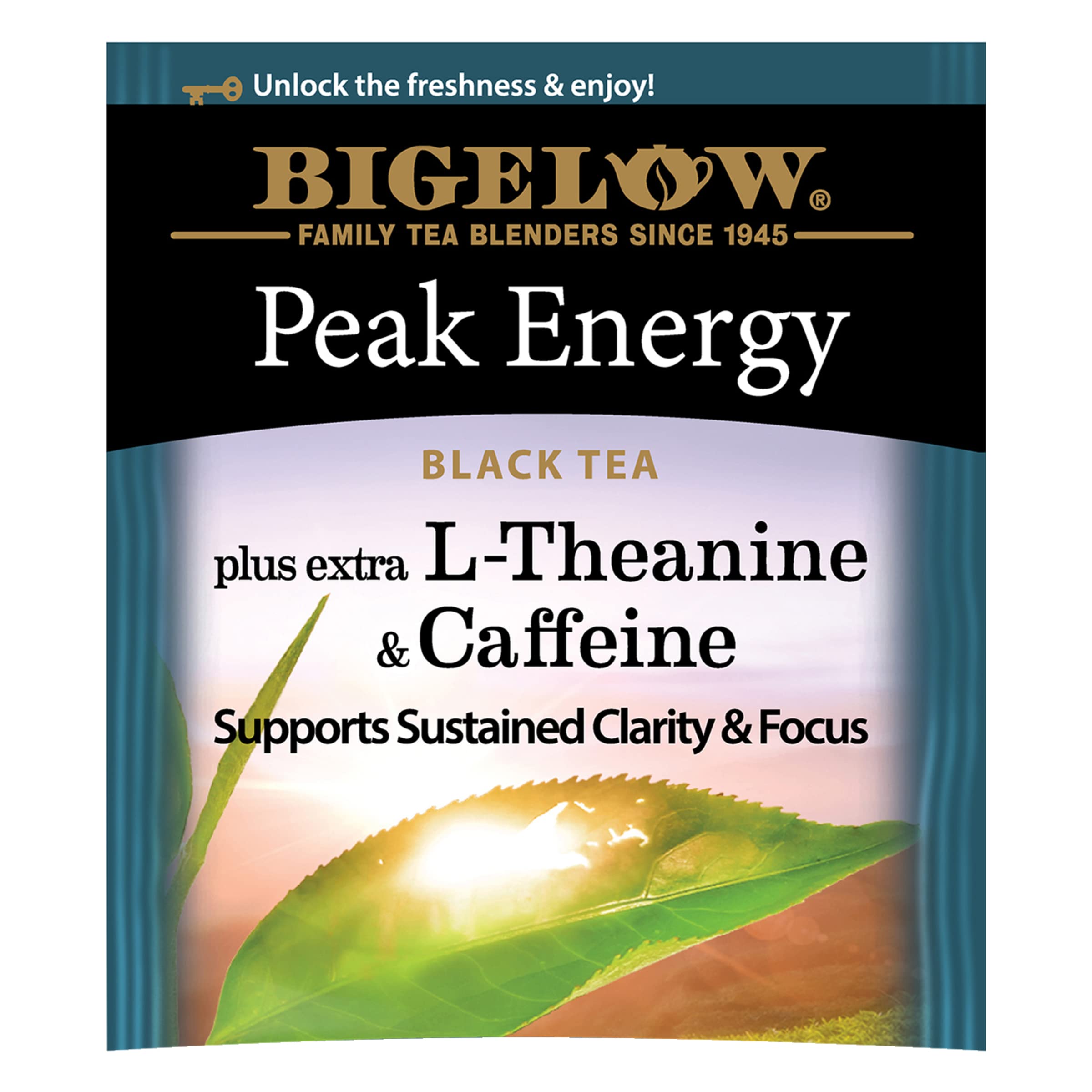 Bigelow Tea Peak Energy plus extra L-Theanine & Caffeine, 18 Count (Pack of 6), 108 Total Tea Bags Bigelow Tea Au supplements