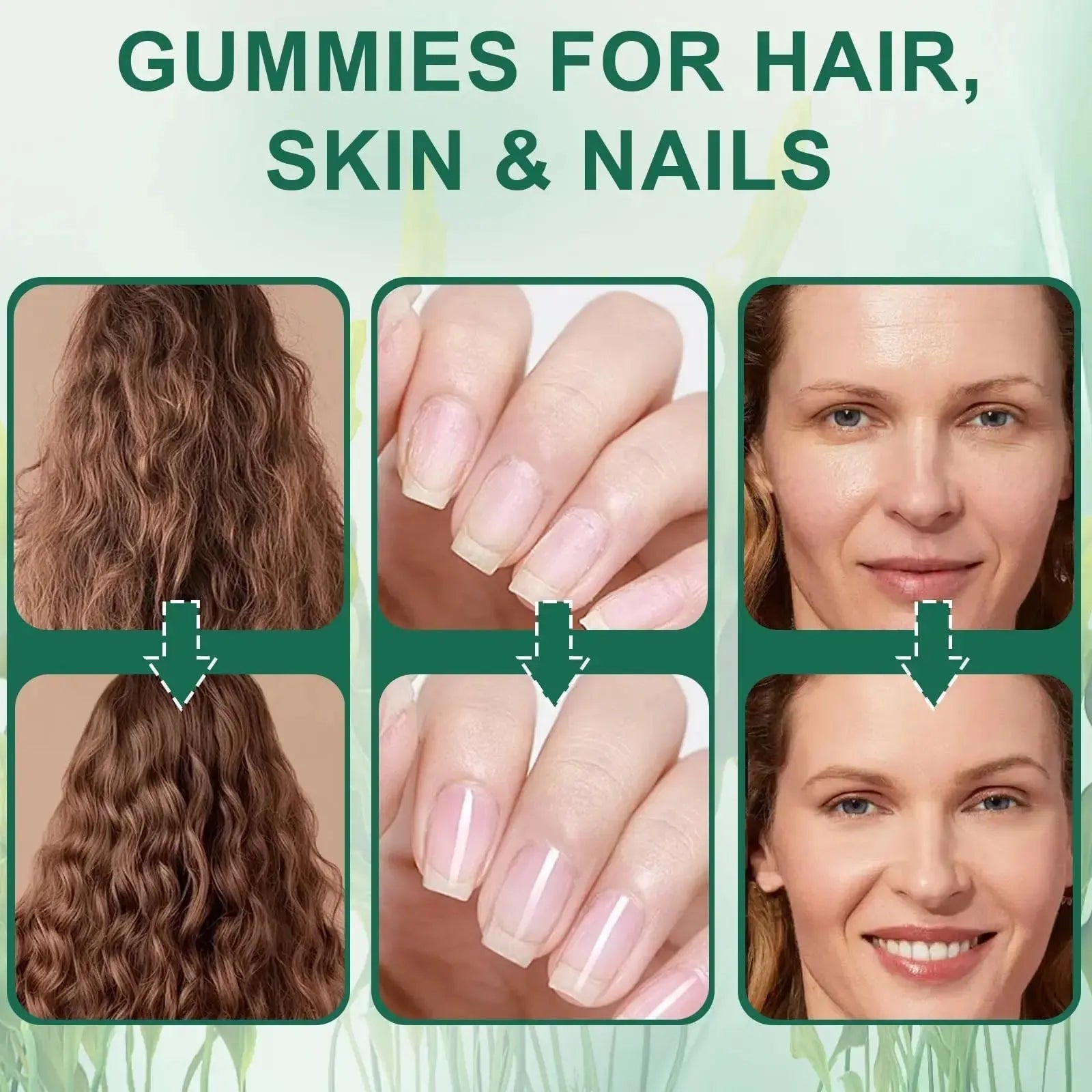 YATIME Hair Loss Gummies,Sea Moss Gummies with Vitamin C, Vitamin E, Aloe Vera, Pearl Powder Support Faster Hair Growth YATIME Au supplements
