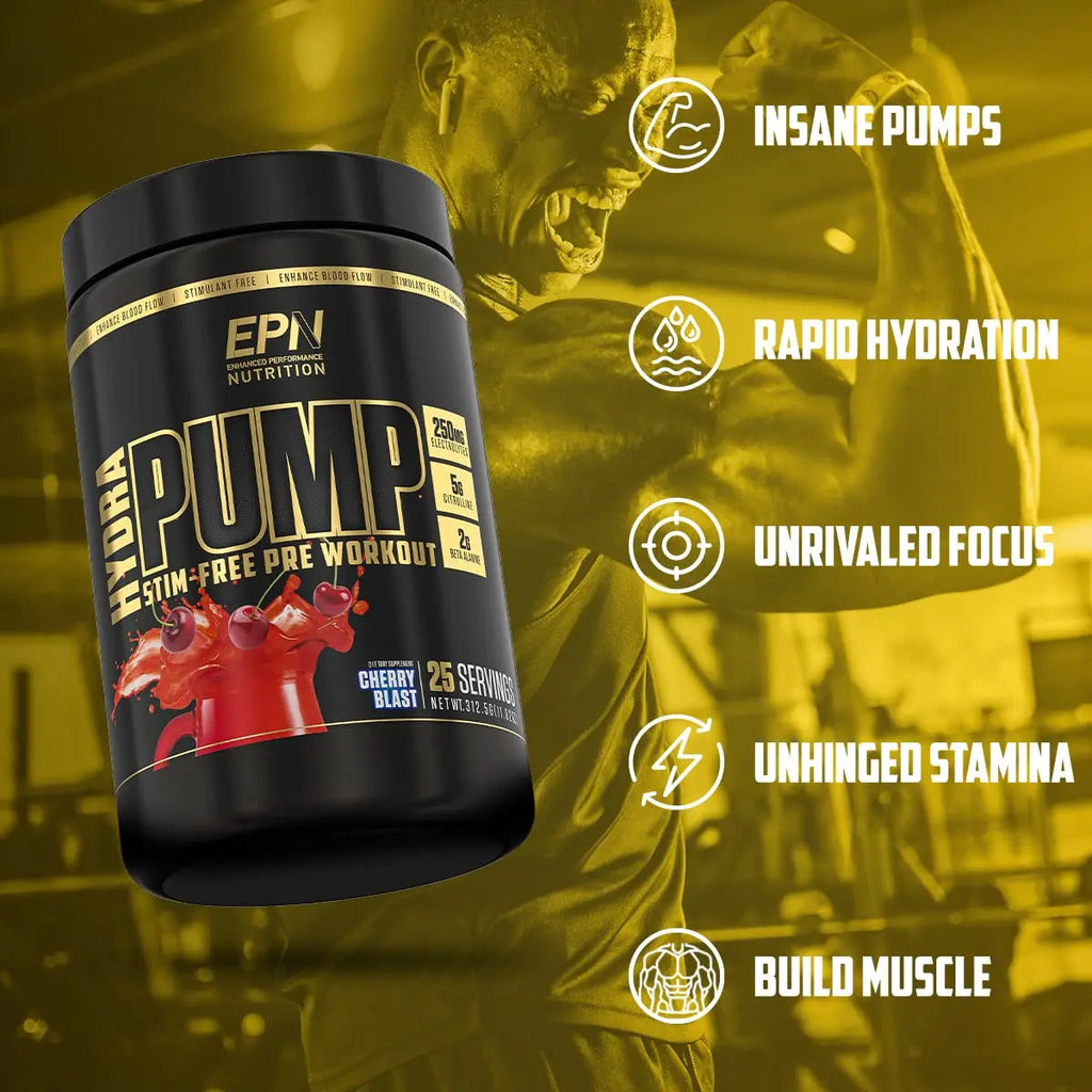 HydraPump | #1 New Stim Free Pre Workout Powder w/ Nitric Oxide Booster, Electrolytes EPN Supplements Au supplements
