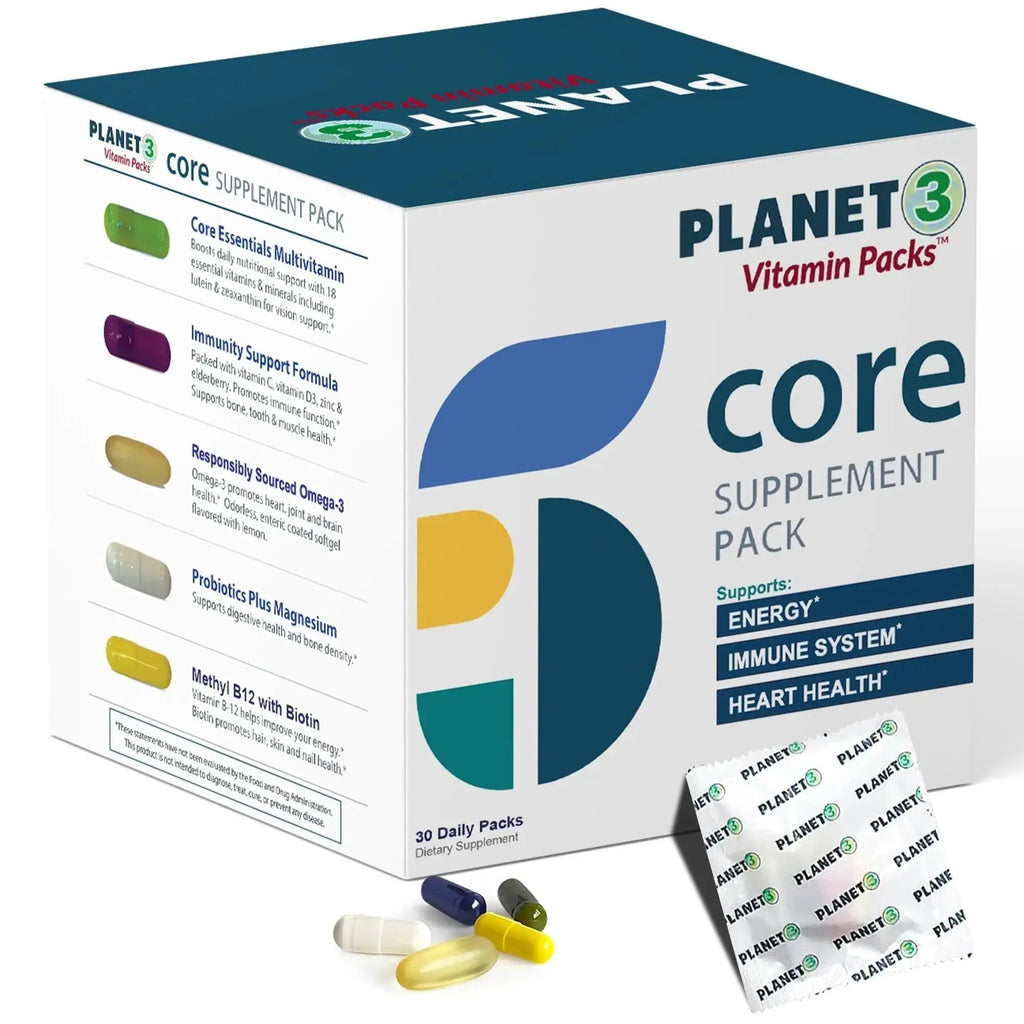 Daily Vitamin Packs for Men & Women – Immune, Energy & Heart Support with Vitamin D3, Omega-3, Probiotics, Methyl B12 & Vitamin C Planet 3 Au supplements
