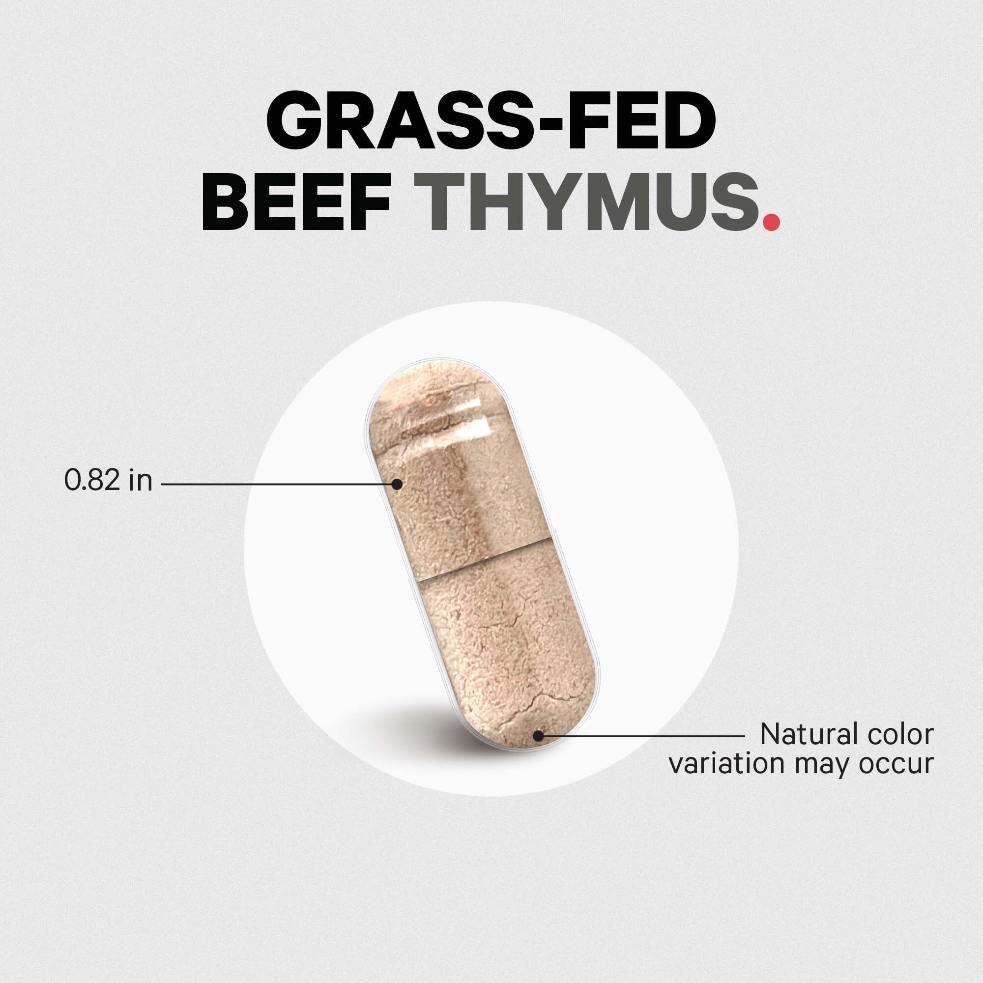 Codeage Grass Fed Beef Thymus Supplement Superfood, Freeze Dried, Non-Defatted, Desiccated Thymus & Liver Pills, Glandulars Meat, Pasture Raised Beef Vitamins, Non-GMO, 180 Capsules Codeage Au supplements