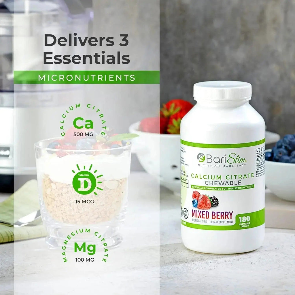 BariSlim Bariatric Calcium Citrate & Complete Chewable Multivitamin - Bariatric Vitamin and Supplement for Post Bariatric Surgery Including Gastric Bypass and Gastric Sleeve BariSlim Au supplements