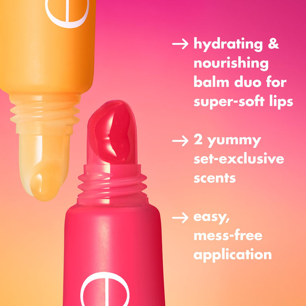 e.l.f. Squeeze Me More Lip Balm Duo, Moisturizing Balm For A Sheer Tint Of Color, Made With Hyaluronic Acid