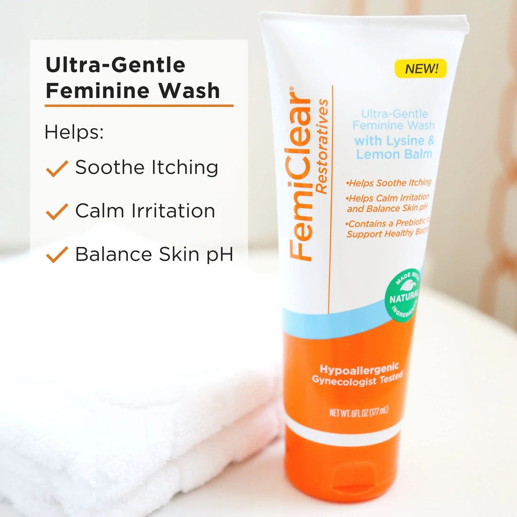 FemiClear® Restoratives Ultra-Gentle Feminine Wash, Made with Lysine & Lemon Balm, Natural Ingredients FemiClear Au supplements
