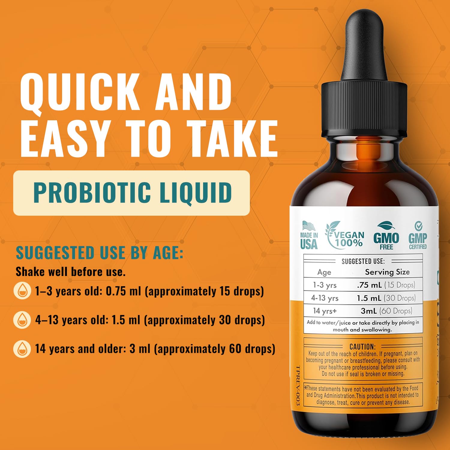 Liquid Probiotic for Women, Men, Kids, Toddler Probiotic: USDA Organic Probiotics, Vegan Probiotic Liquid & Alfalfa Blend + Acidophilus for Gut Health,