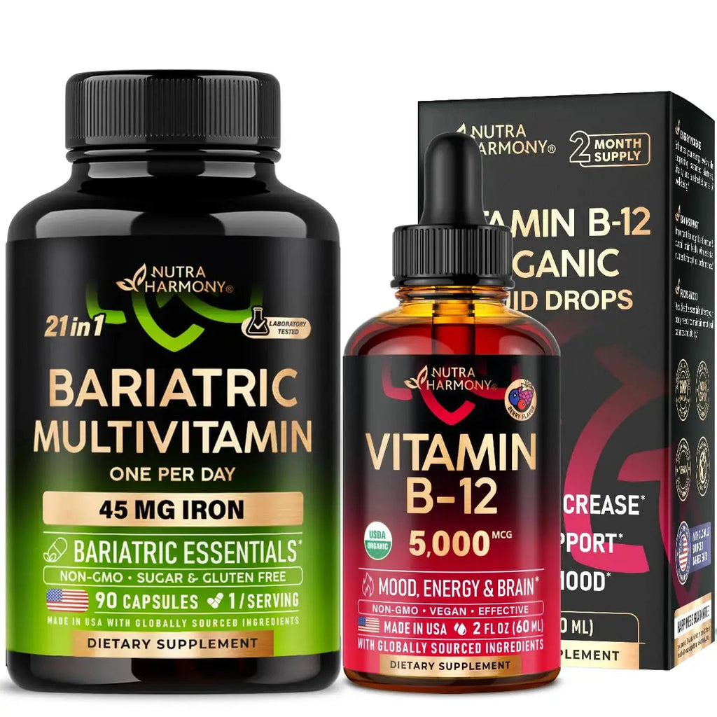 Bariatric Multivitamin Capsules & Organic Vitamin B12 Drops NUTRAHARMONY Au supplements