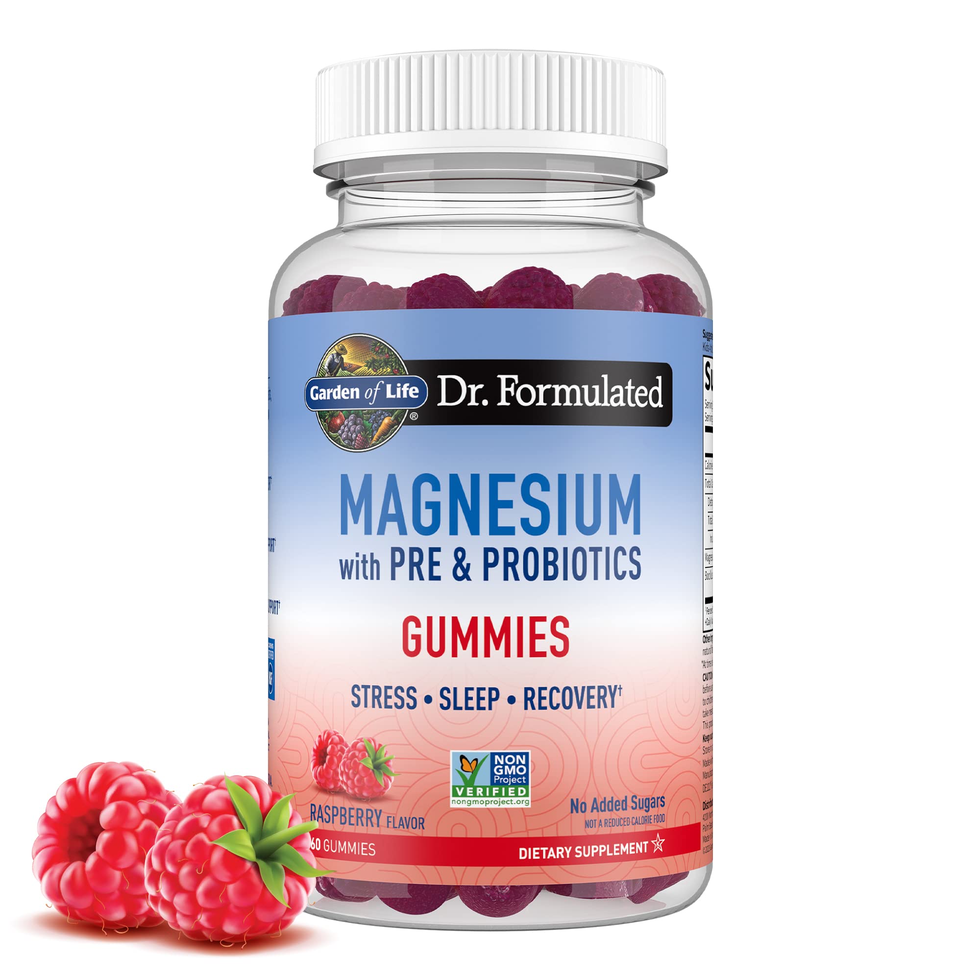 Garden of Life Magnesium Citrate Supplement Gummies with Prebiotics & Probiotics for Stress, Sleep & Recovery - Vegan, Gluten Free, Kosher, Non-GMO