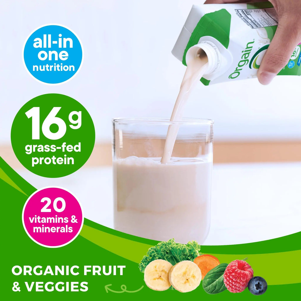 Orgain Organic Nutritional Protein Shake, Vanilla Bean - 16g Grass Fed Whey Protein Orgain Au supplements