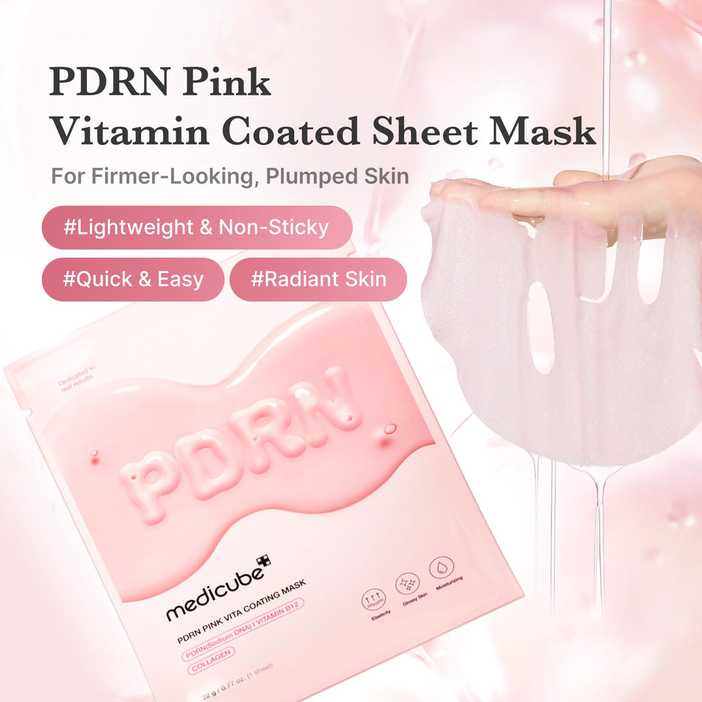 medicube Salmon DNA PDRN Pink Vita Coating Sheet Mask 10EA - Korean sheet mask
