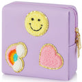 Preppy Patch Period Bag for Teen Aged Girls, Sanitary Napkin Storage Bag, Functional PU Leather Sanitary airogym Au supplements