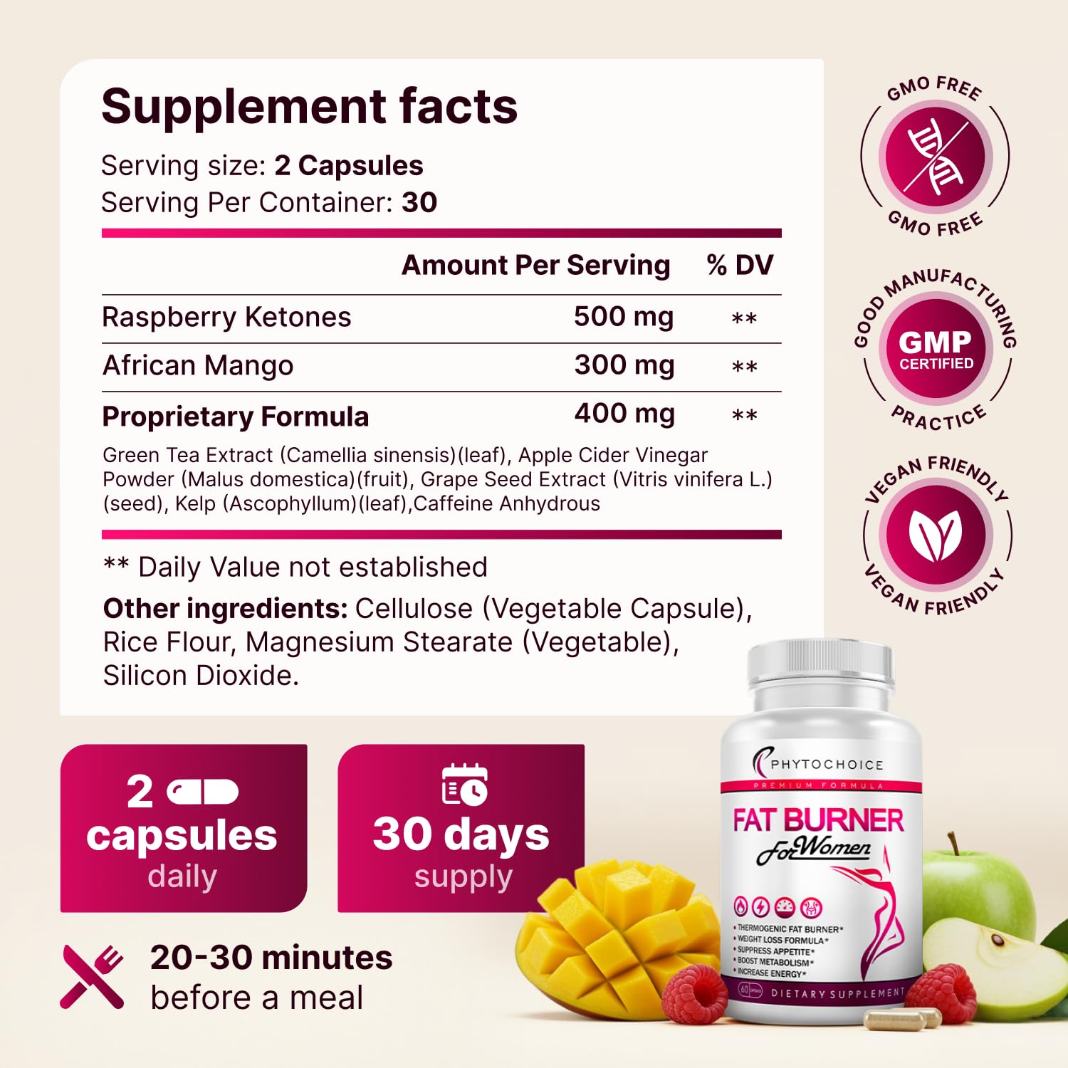 Belly Fat Burner for Women – Powerful Weight Loss Pills That Target Stubborn Belly & Thigh Fat – Thermogenic Metabolism Booster, Appetite Suppressant & Bloating Relief