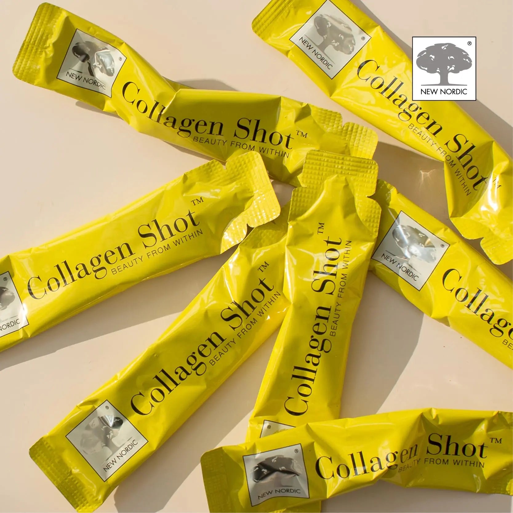 New Nordic Collagen Shot High-Absorbency Premium Liquid Daily Sachets - 15x Hydrolysed Shots - Freshwater Marine Collagen New Nordic Ltd Au supplements