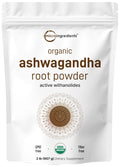 Micro Ingredients Organic Ashwagandha Root Powder | 2 Pound, No Filler, No Additives, Highly Purified | Active Withanolides, Adaptogenic Ayurvedic Herbal Supplements, Gluten Free, India Origin Micro Ingredients Au supplements