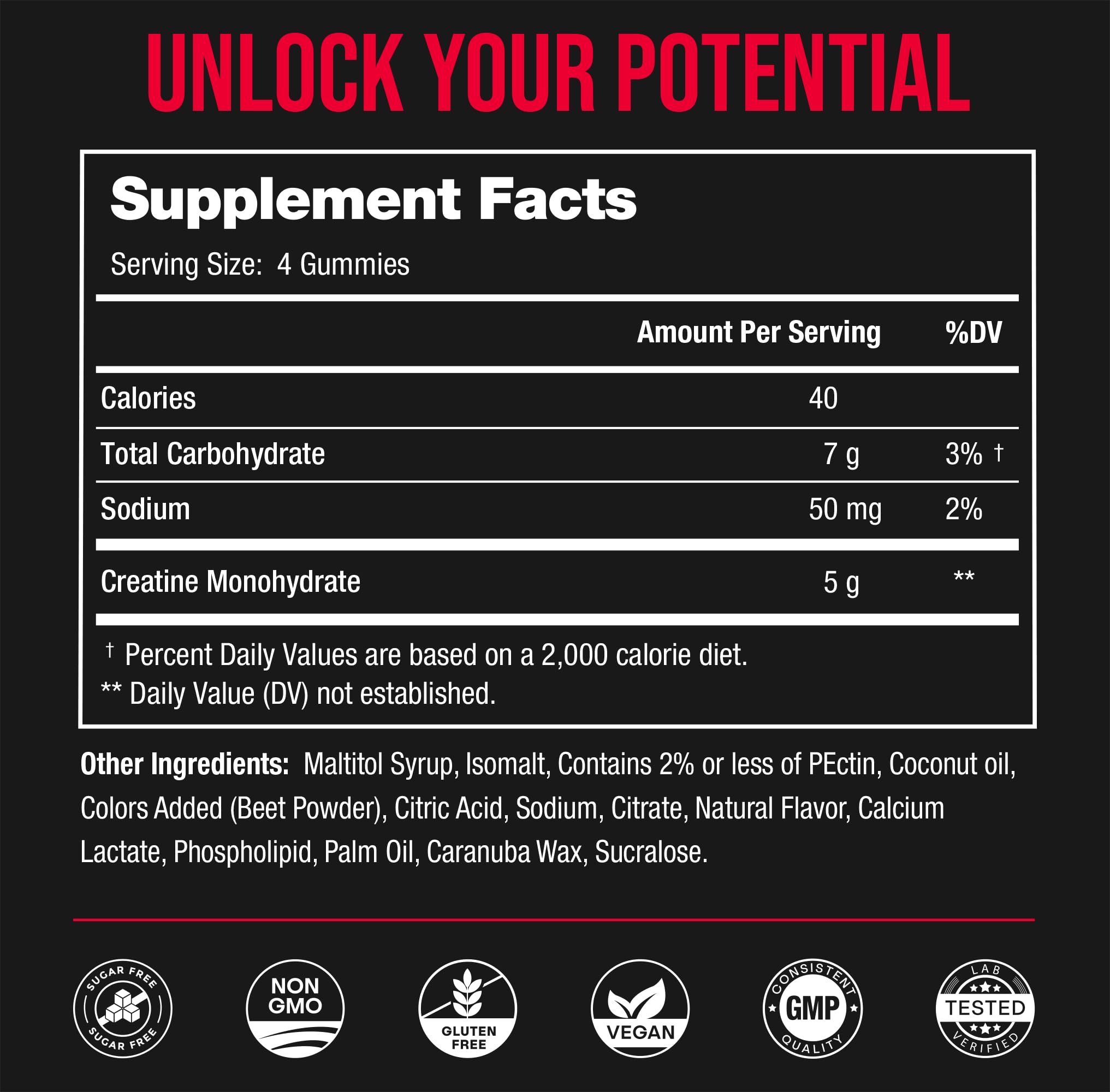 NutraChamps 120 Creatine Gummies for Men & Women - 5g Sugar Free Chewable Creatine Monohydrate Gummies - Supports Protein Synthesis, Muscle Recovery & Workout Performance NutraChamps Au supplements