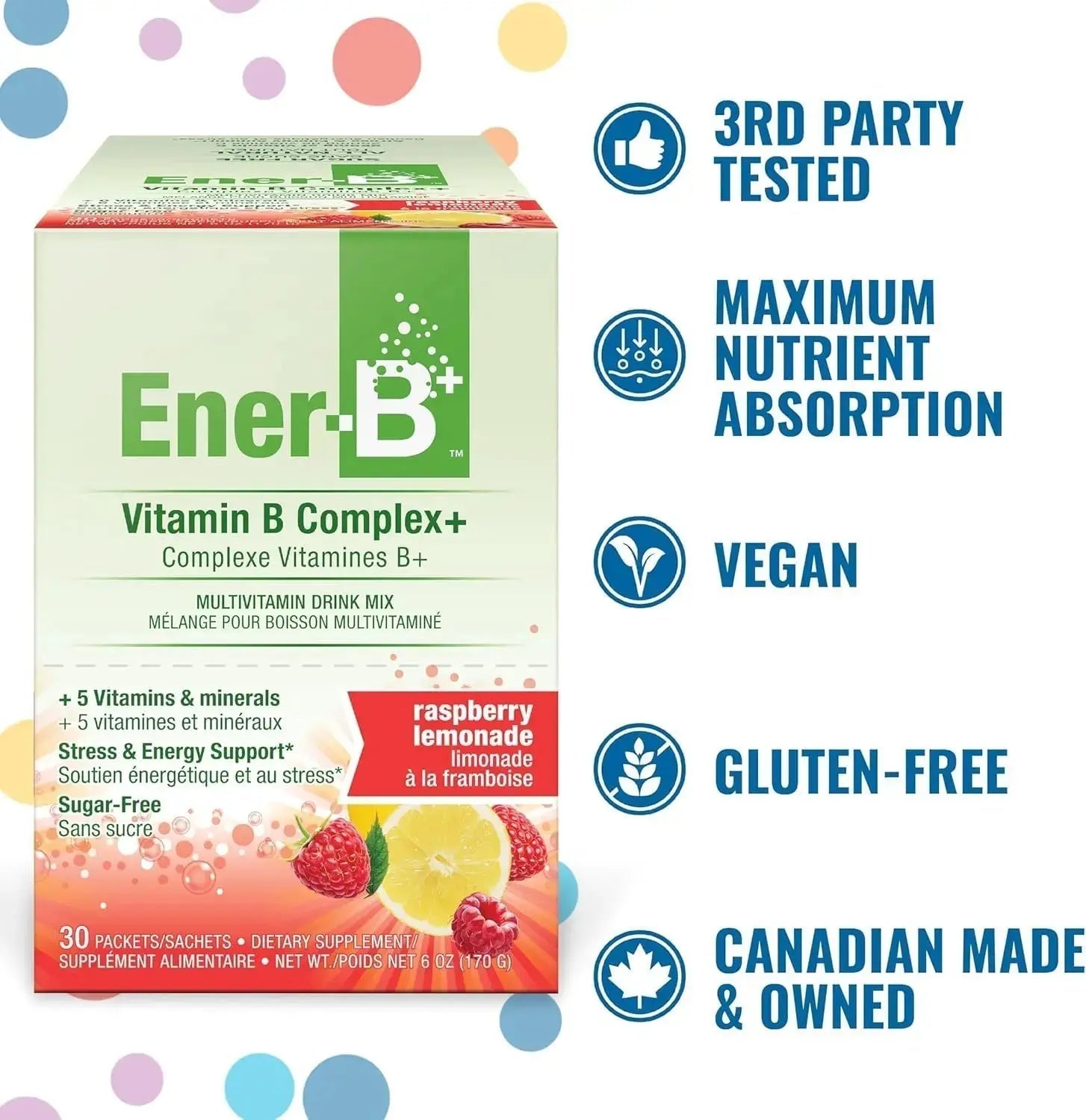 Ener-B+ Sugar Free Multivitamin Drink Mix - Vitamin Packets for Water, Electrolytes Powder No Sugar, Hydration Boost Packets, Zero Sugar Ener-Life Au supplements