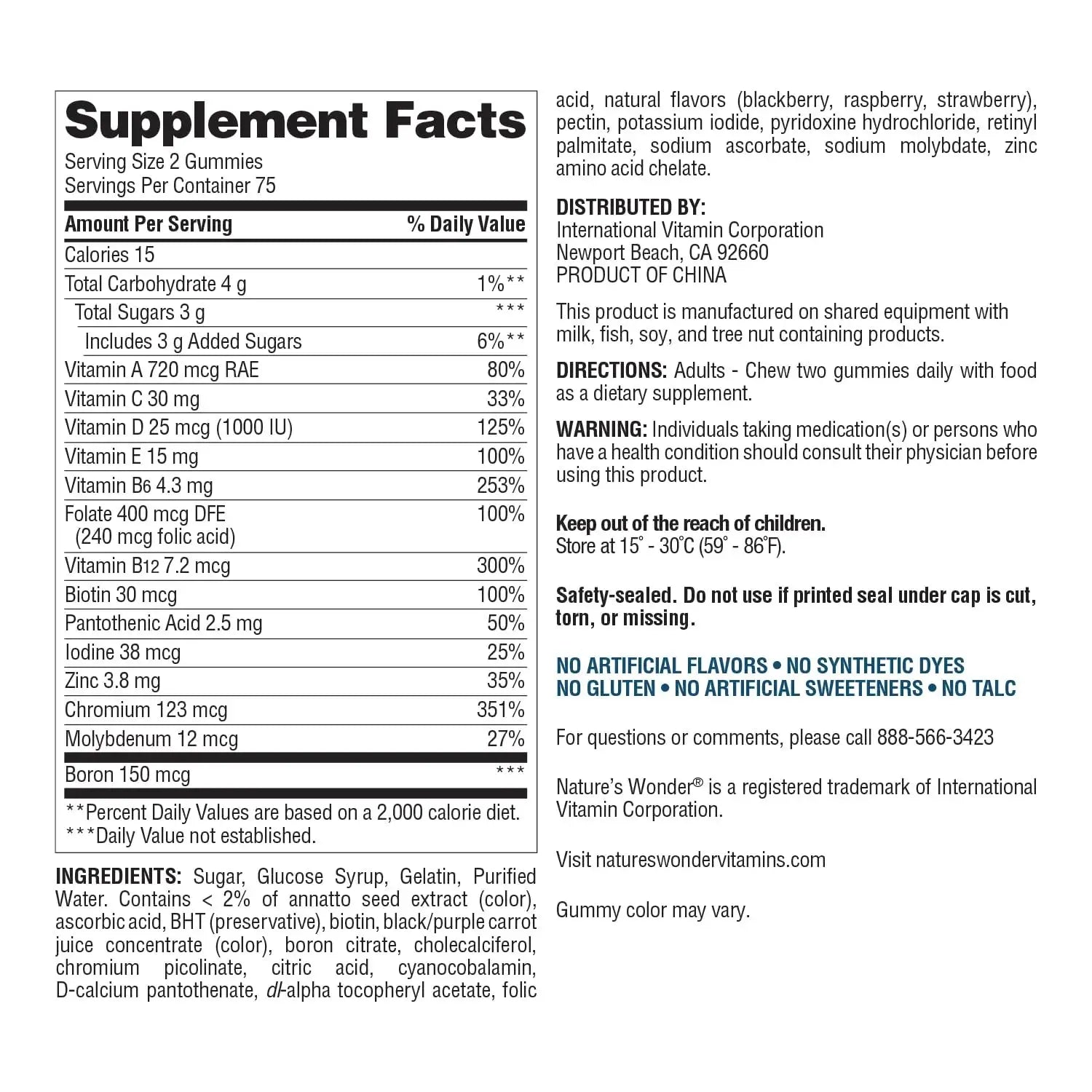 Nature's Wonder Men's Multivitamin Gummies, Supports Immune Health, Energy, Metabolism and Muscles with Vitamins A,C,D,B6,B12 Nature's Wonder Au supplements