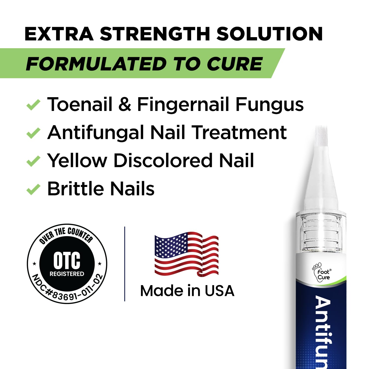 Footcure Antifungal Nail Treatment Pen – Extra Strength Toenail Fungus Treatment