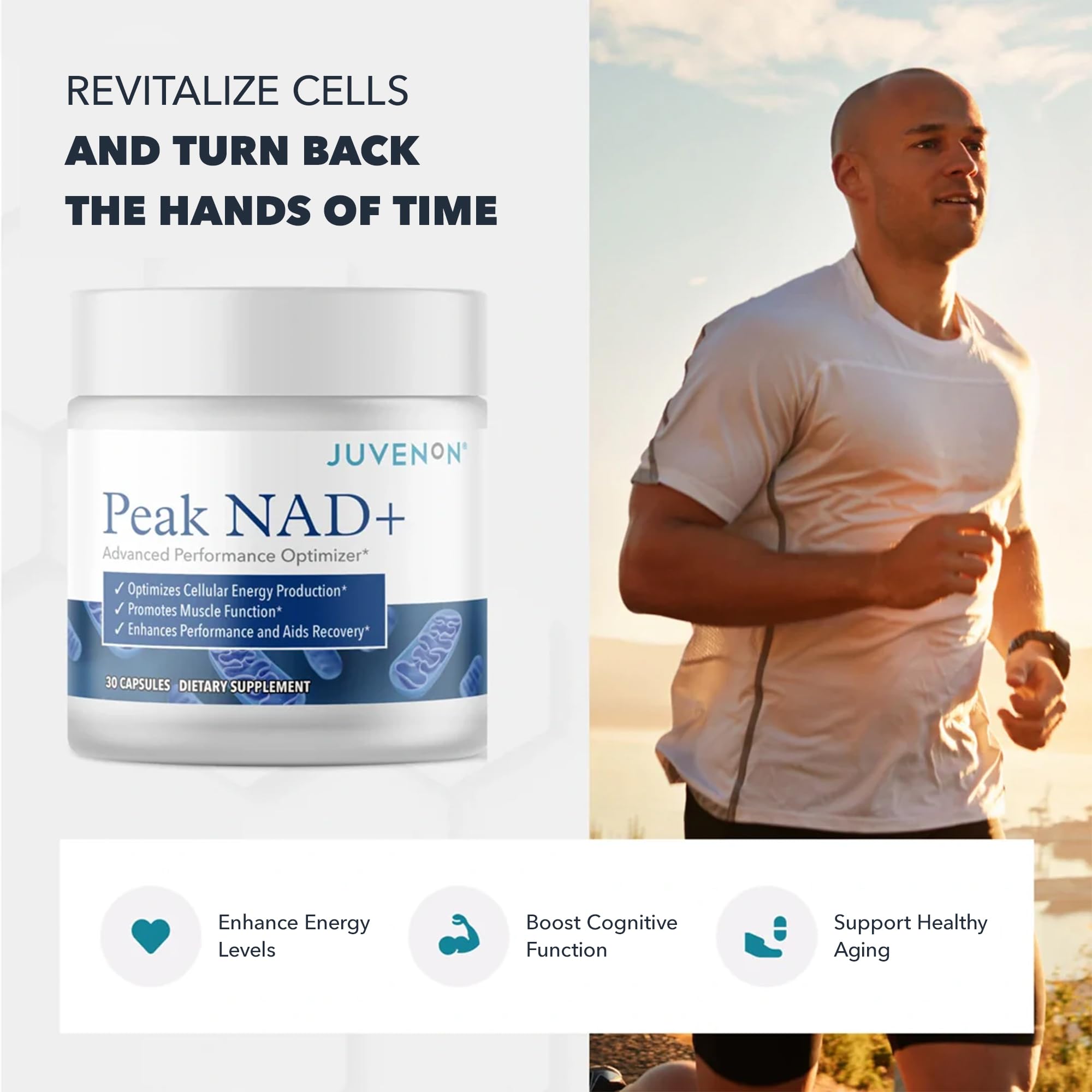 Juvenon Peak NAD+ | Advanced Cellular Health and Regeneration Formula | Boost NAD+ Levels, Support Cellular Vitality, and Promote Natural Renewal Juvenon Au supplements