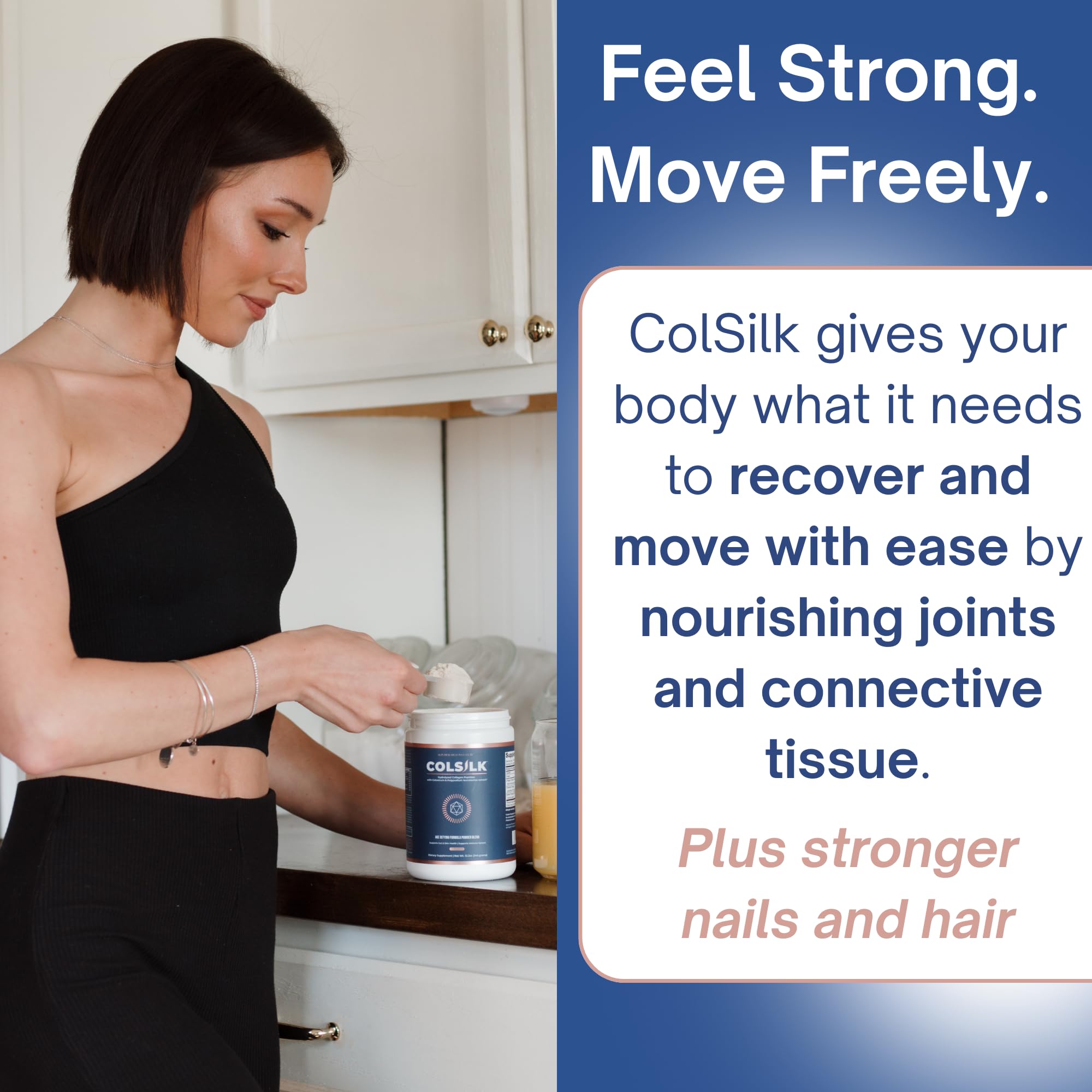 SRILabs ColSilk Unflavored Hydrolyzed Collagen Powder with Colostrum and Polypodium - Skin, Hair, Nails, Gut Health and Joint Support - One Scoop Daily | 1 Month Supply Skin Research Institute Au supplements