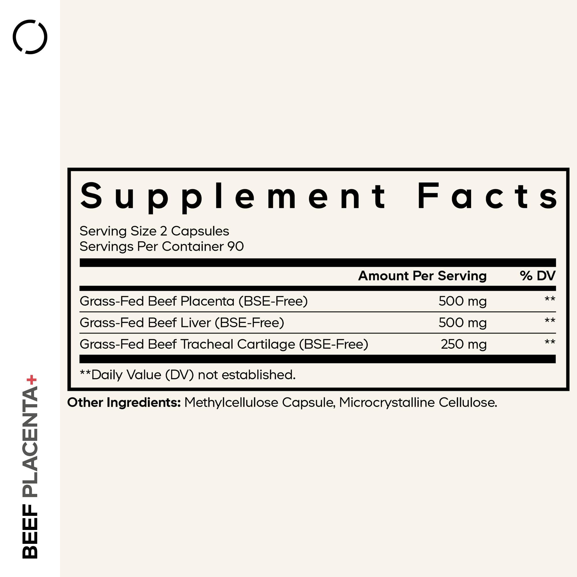 Codeage Grass-Fed Beef Placenta Supplement - Bovine Placenta – Pasture-Raised, Grass-Finished, Undefated, Desiccated - Non-GMO - 180 Capsule Codeage Au supplements