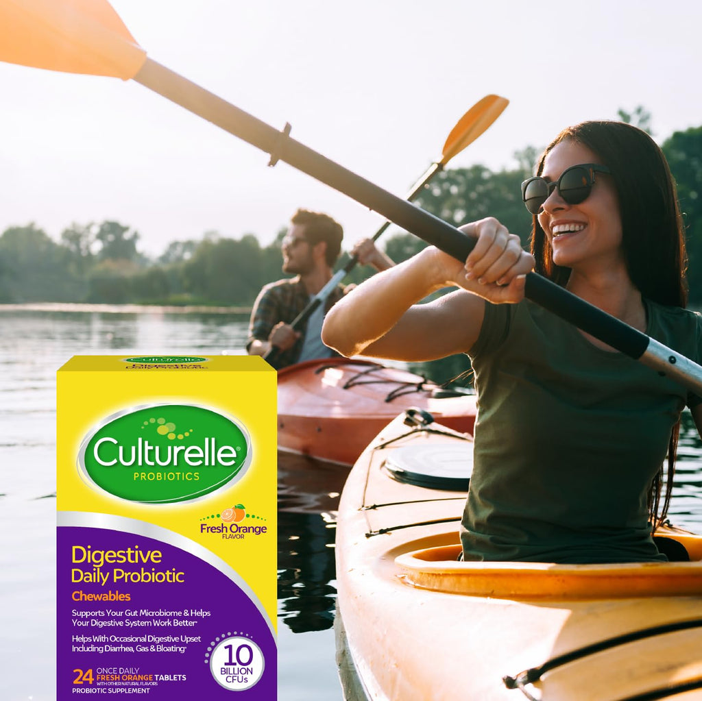 Culturelle Digestive Health Daily Probiotic Chewables, Probiotic For Men and Women, Most Clinically Studied Probiotic Strain, 10 Billion CFUs