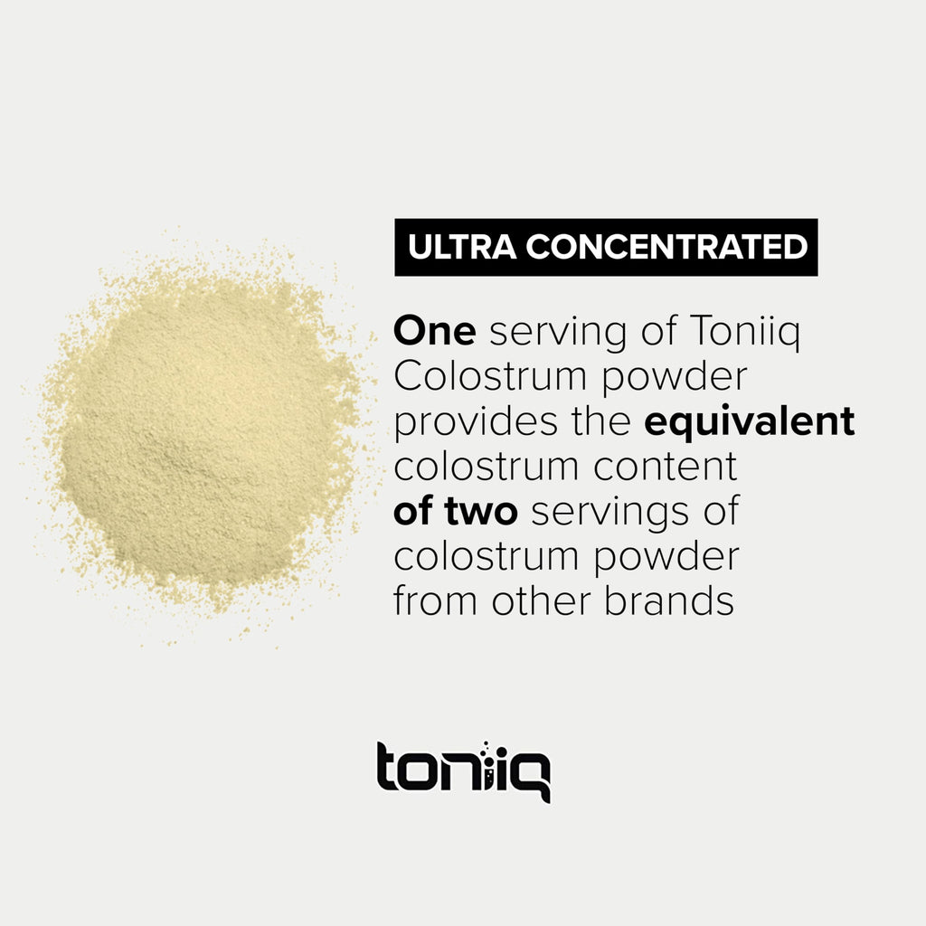 Ultra High Strength Bovine Colostrum Powder - 50% IgG - 2,000mg per Serving - Third Party Tested for Potency - Supports Immune, Gut, and Skin Health - 30 Servings -Premium Bovine Colostrum Supplement Toniiq Au supplements