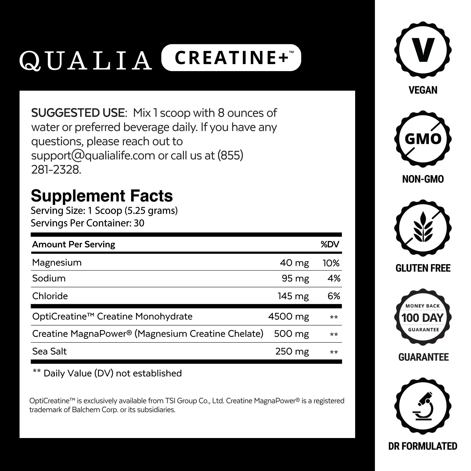 Qualia Creatine | Advanced Creatine Complex | 2 Sources + Magnesium | Optimized Absorption | Muscle Performance, Brain Function, & Healthy Aging (30 Servings) QUALIA LIFE SCIENCES Au supplements