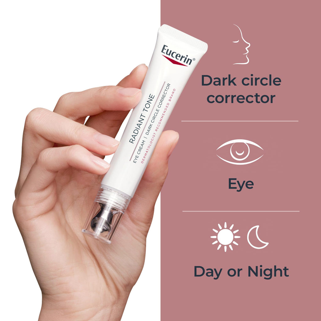 Eucerin Radiant Tone Eye Cream Dark Circle Corrector, Eye Brightening Cream with Thiamidol and Hyaluronic Acid