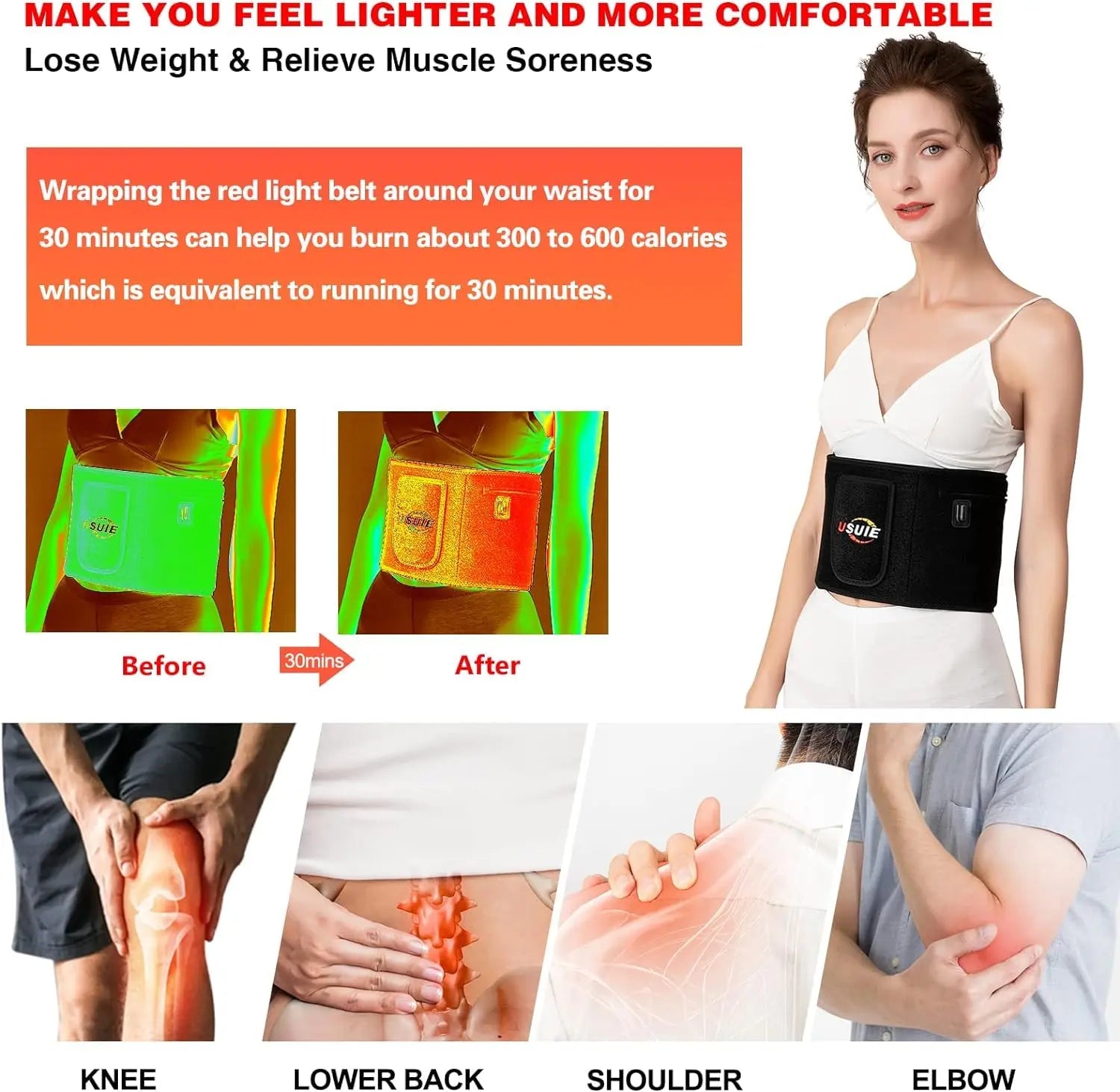 USUIE Red Light Therapy Belt, Infrared Light Therapy Wrap Red Light Therapy Device USUIE Au supplements