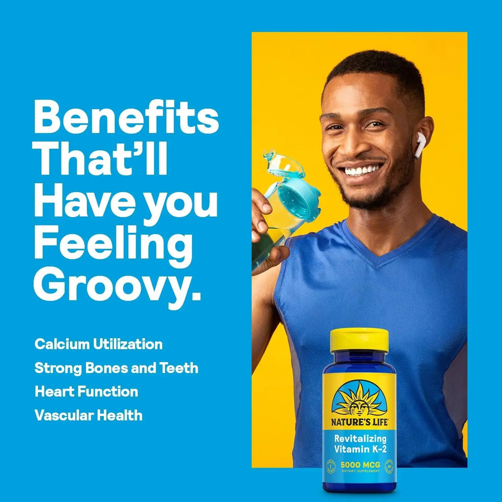 Nature's Life Revitalizing Vitamin K2 - Bone Health, Artery and Heart Health Support - High Potency Vitamin K Supplement as Vitamin K2 MK4 Nature's Life Au supplements