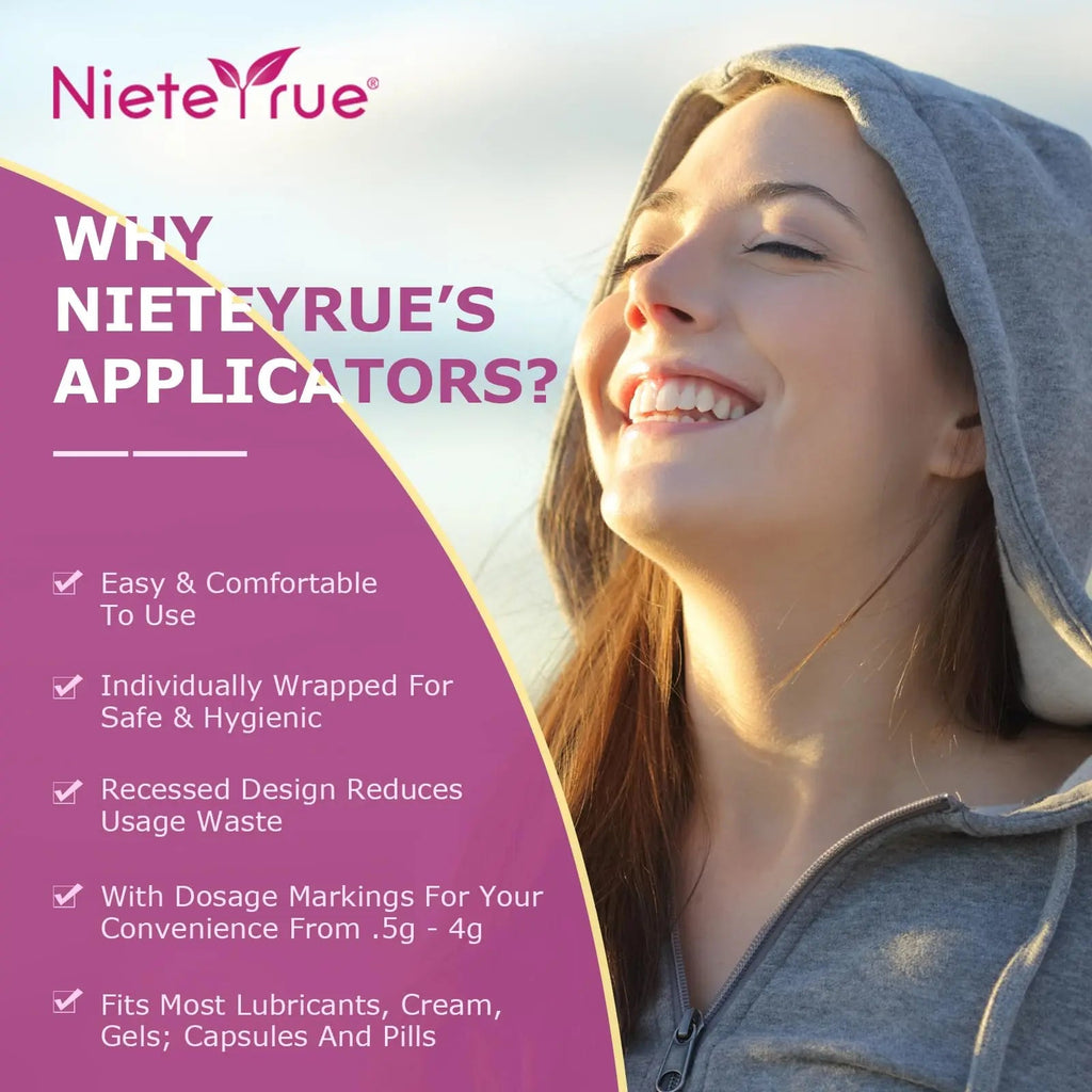 Nieteyrue Plastic Vaginial Cream Applicators (60 Packs) 2024 New Dosage Markings Individually Nieteyrue Au supplements