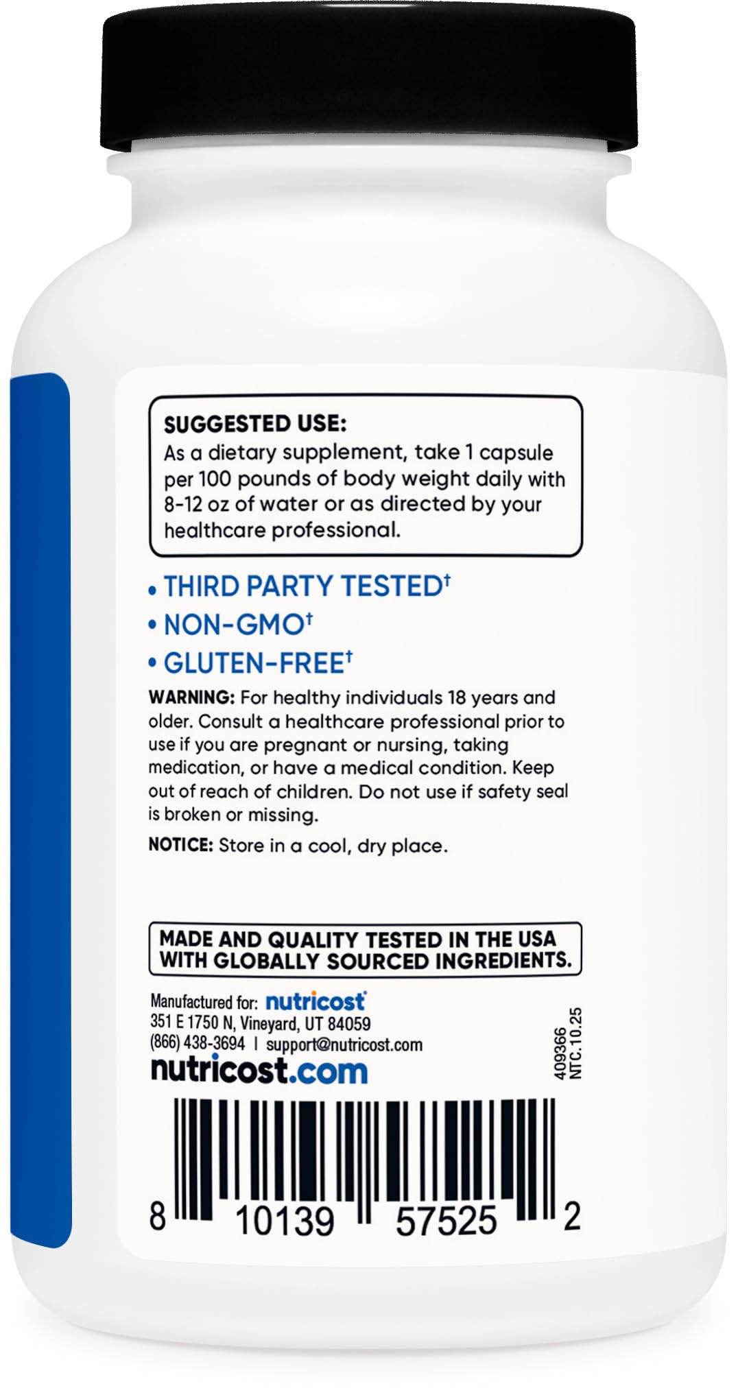 Nutricost Creatine HCl 120 Capsules - Made with CON-CRET Creatine, 750 MG Per Capsule Nutricost Au supplements