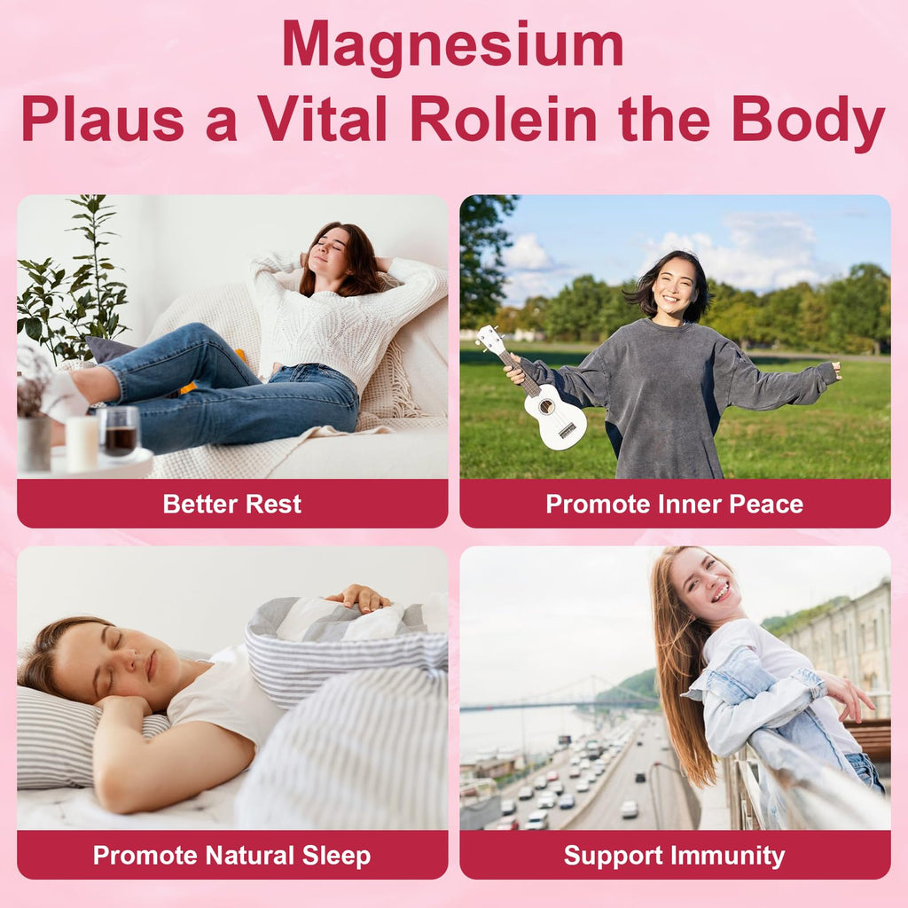 2 Packs Liposomal Magnesium Complex Gummies-as 12 Forms of Magnesium Citrate,Glycinate,Malate,Oxide,and More with Vitamin D3, B6,C, Ashwagandha & CoQ10 for Women and Men