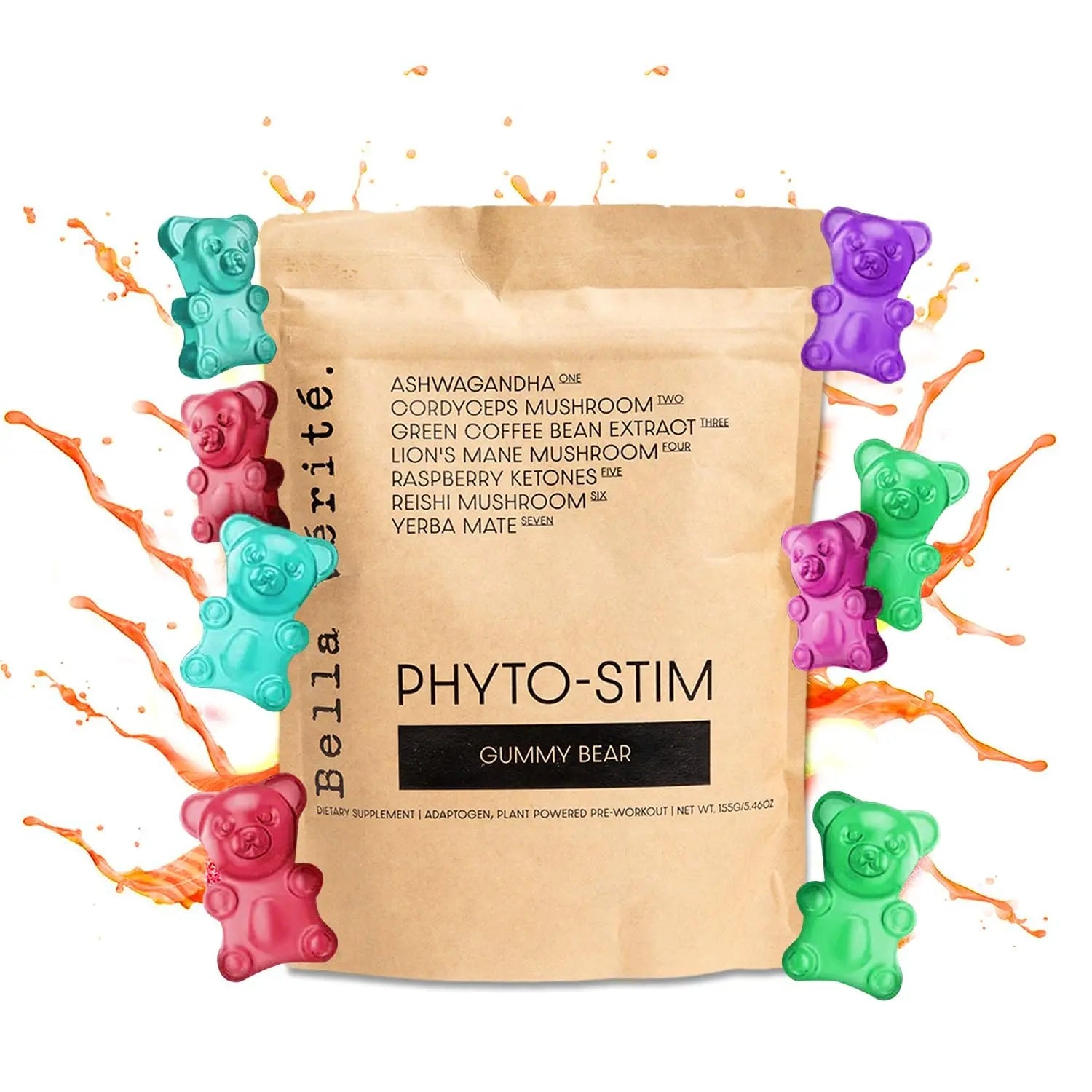 Bella Vérité Phyto Stim | Natural Pre Workout Powder | Yerba Mate and Ashwagandha Bella Vérité. Au supplements