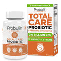 Probulin Total Care Probiotic Supplement, Daily Gut, Digestive, and Immune Health Probiotics Capsules for Men and Women, 20 Billion CFU, Vegan, 90 Count Bottle