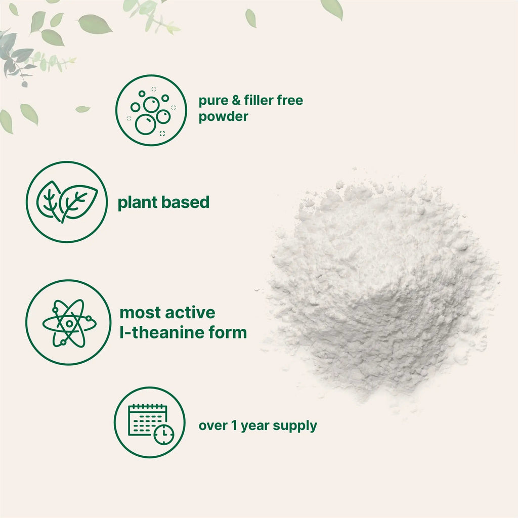 Pure L-Theanine Powder, 100 Grams (1 Year Supply), Filler Free, No GMOs and Vegan Micro Ingredients Au supplements