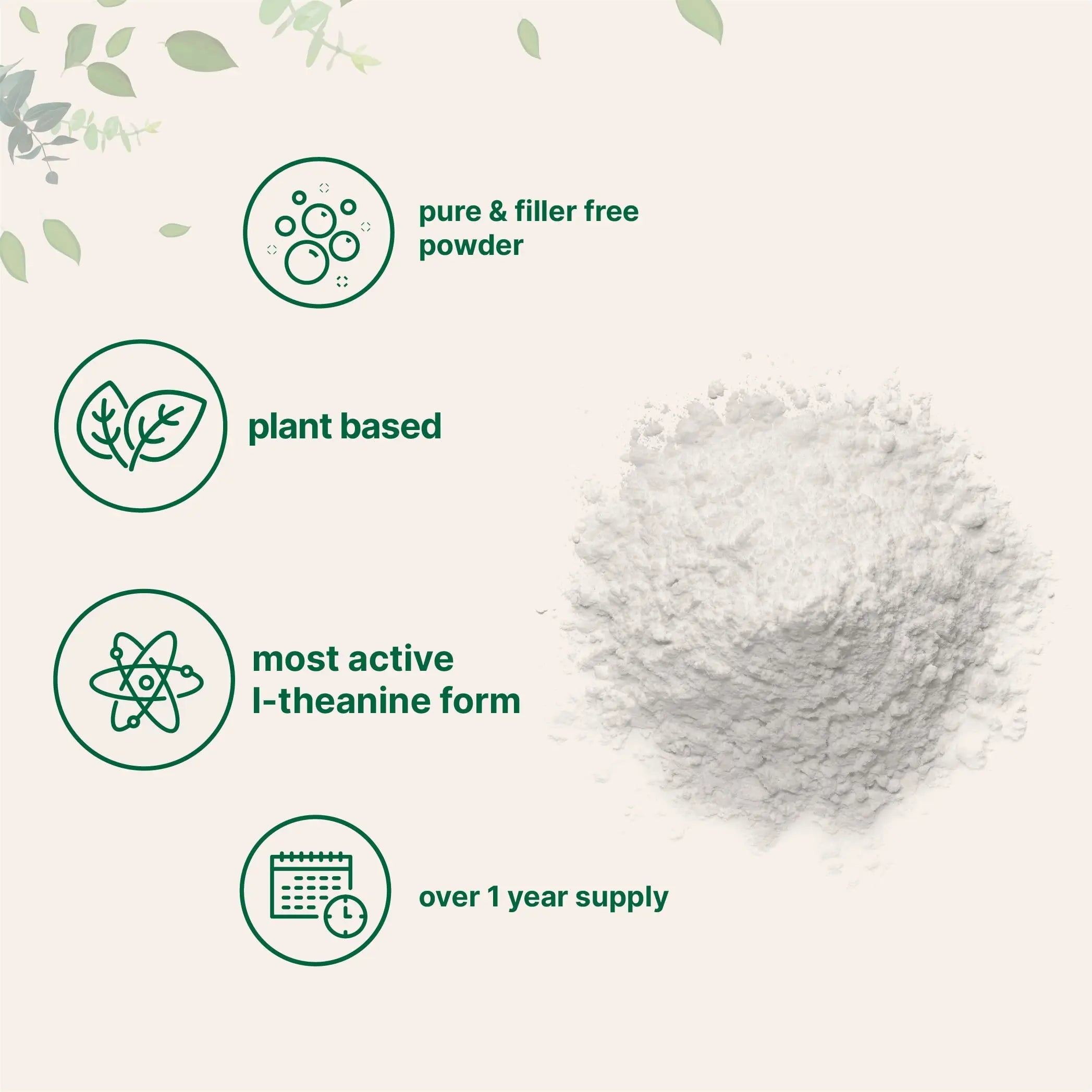 Pure L-Theanine Powder, 100 Grams (1 Year Supply), Filler Free, No GMOs and Vegan Micro Ingredients Au supplements