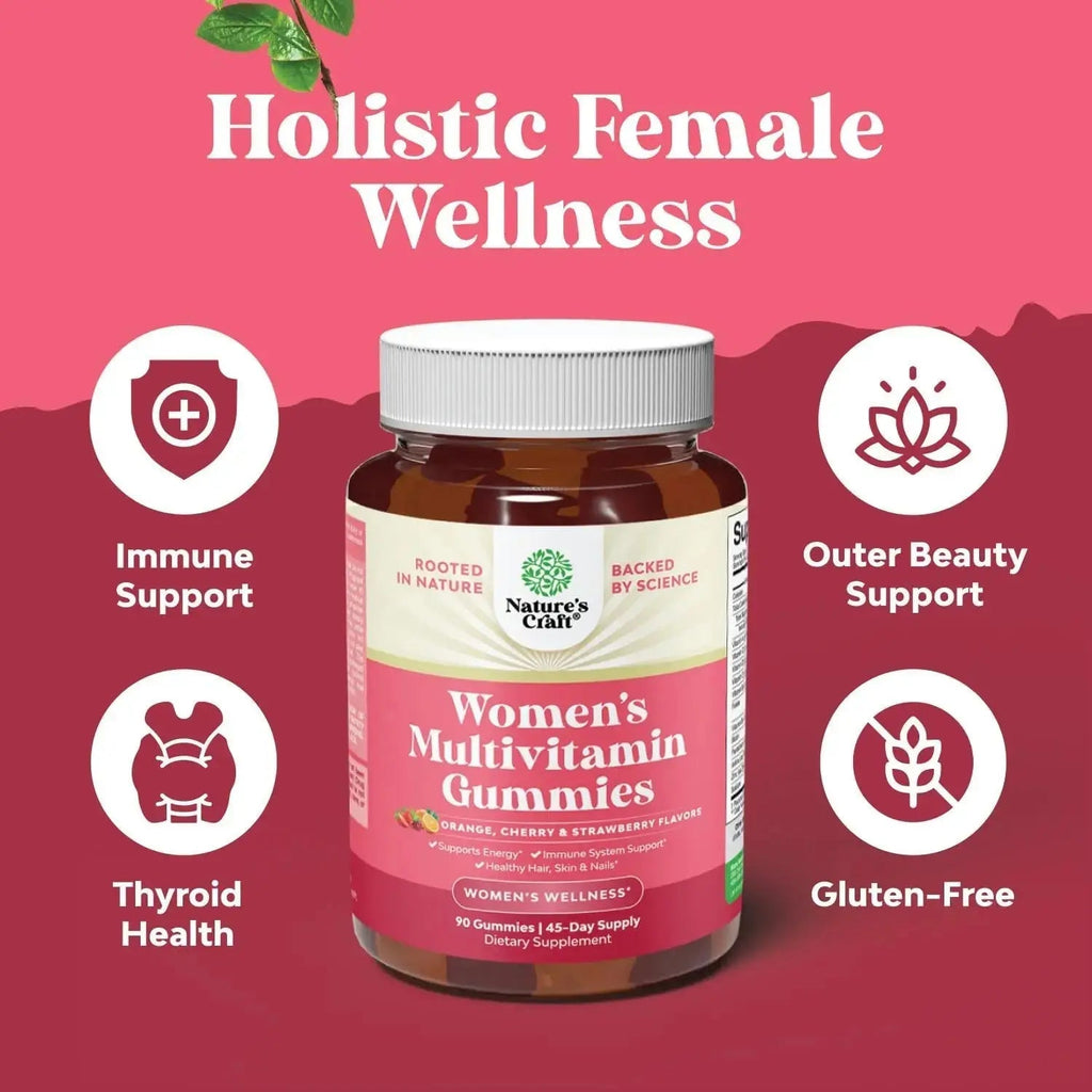 Bundle of Daily Mens Multivitamins Gummies with Zinc and Biotin for Energy and Immunity and Daily Multivitamin for Women Gummies - Gummy Vitamins for Health and Wellness Natures Craft Au supplements