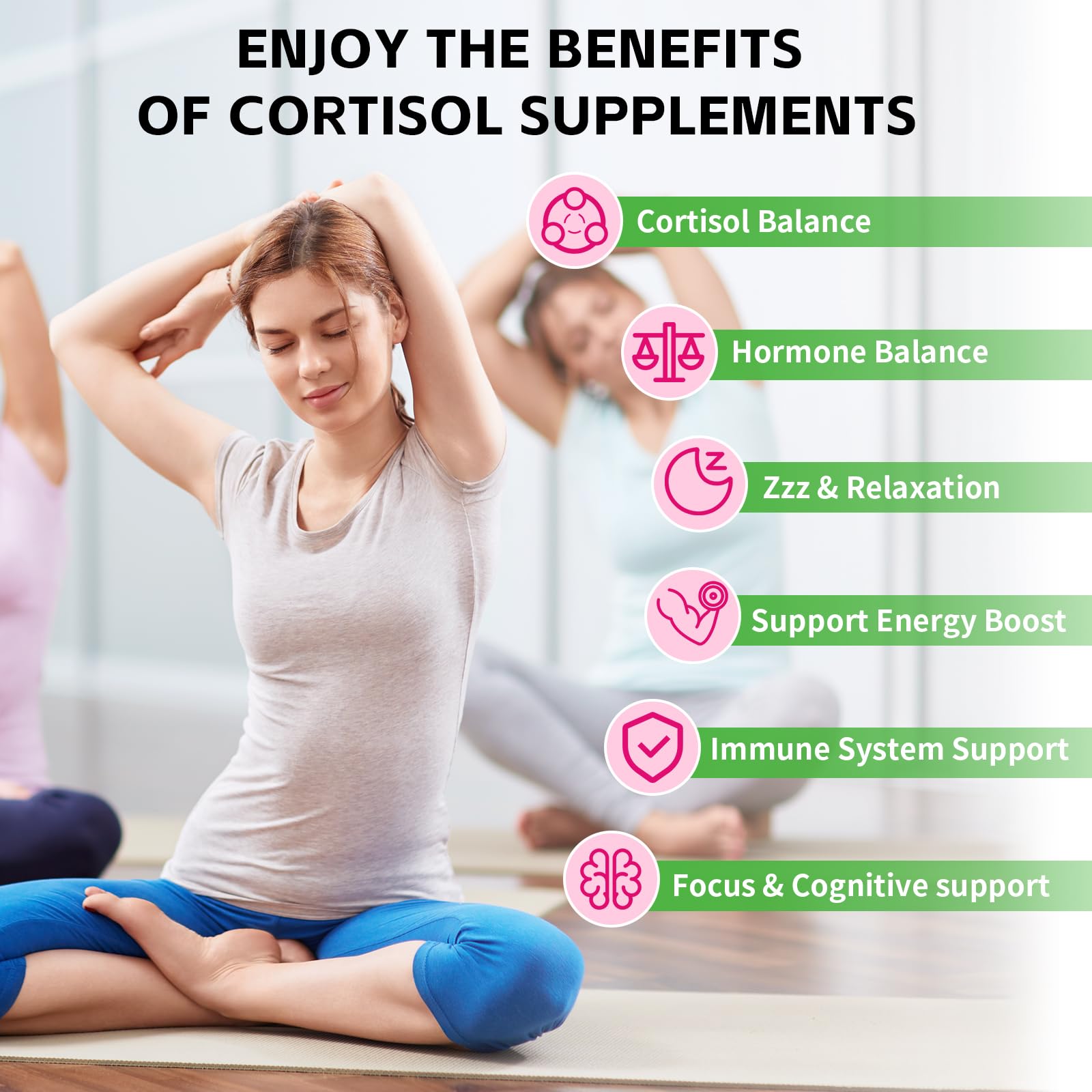 YXSW Cortisol Supplements Gummies for Women Sugar-Free Cortisol Gummies with Magnesium Glycinate Ashwagandha Rhodiola Rose for Relaxation, Focus, Zzz Support, Raspberry Flavor, 60 Count YXSW Au supplements