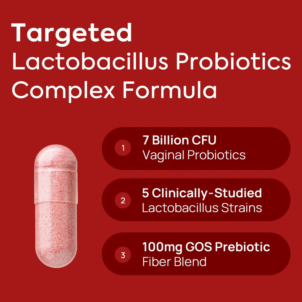 HerAure Vaginal Probiotics for Women - pH Balance, Healthy Vaginal Odor, Vaginal Flora, Yeast Balance, Women Probiotics and Prebiotics, Immune Support