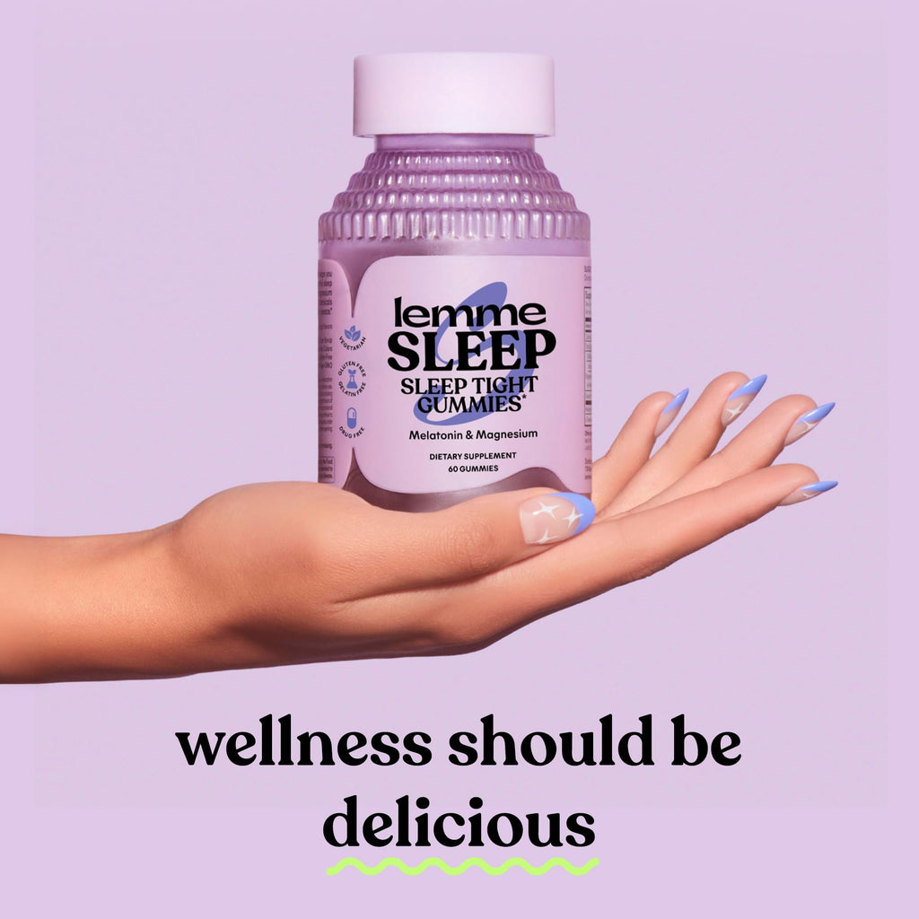 Lemme Sleep Gummies with 5mg Melatonin, Elderberry, Magnesium, L-Theanine, Chamomile and Lavender, Drug-Free Nighttime Sleep Aid,
